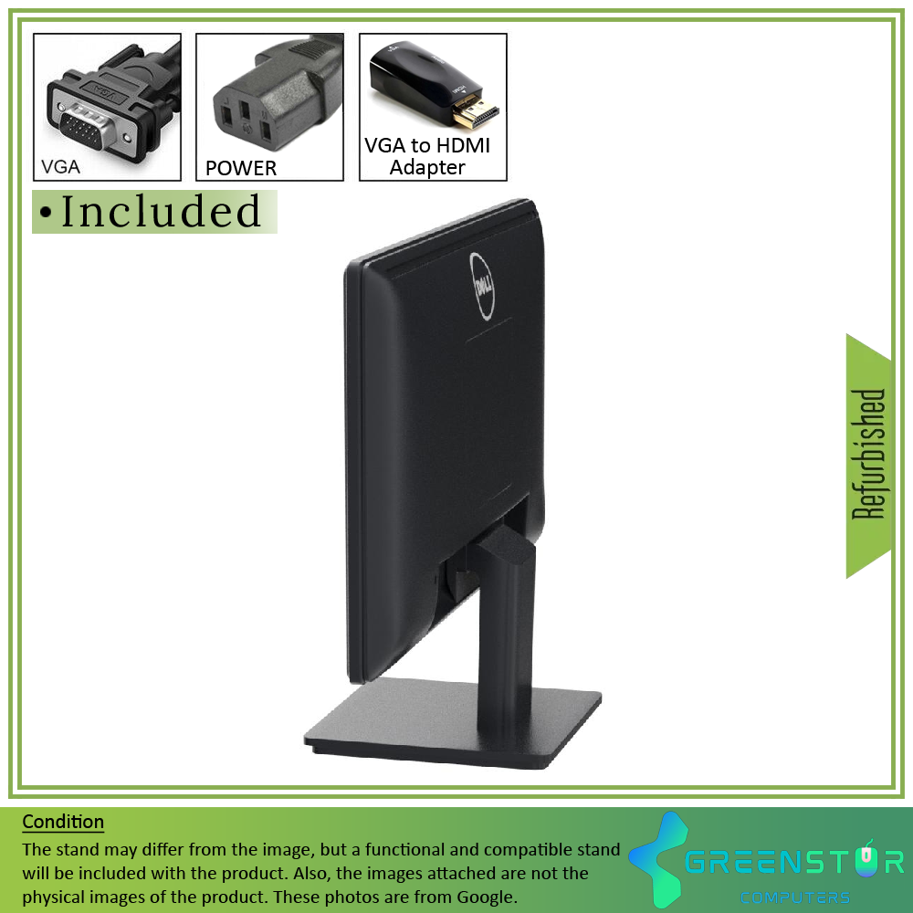 Refurbished(Good) -Dell E Series E1914H 18.5" Widescreen 1366x768 HD LED Backlight LCD TN Monitor
